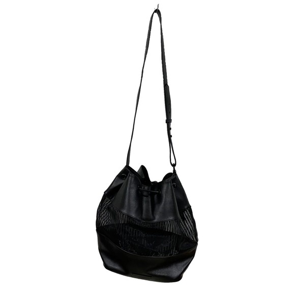BCBGeneration Drawstring Mesh Middle Tote Handbag Purse - Picture 1 of 16